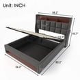 thumbnail image 2 of Grey Full size Upholstered Platform bed having a Hydraulic Storage System, LED & USB Charging, Offering Flexible Spacious Storage & Comfortable Headboard, 2 of 26