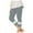 Grey, variant on FINALGANG Girl Versatile Trousers Solid Color Stretchy Yoga Sweatpants High Waist Calf Length Legging With Lace Trim For 3-13 Years Relaxed Fit Soft Daily Wear
