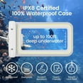 thumbnail image 5 of CxhicLuv Waterproof Floating Cell Phone Bag, PVC Phone Pouch for Swimming & Outdoor Activities, IPX8 Certified Dry Bag, Fits Smartphones up to 6.7" for Beach, Camping, Rafting & Waterpark Use, 5 of 6