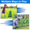thumbnail image 4 of Set de golf Jovizo para niños y niñas de 2 a 5 años con carrito y tapete, 4 of 5