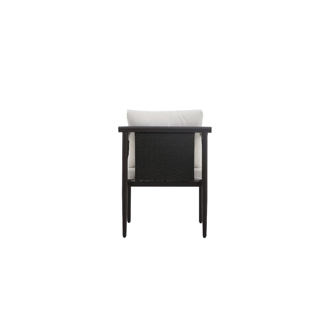 Outdoor Escape White Outdoor Chairs Set of 2, Metal Patio Chairs for Garden or Deck Use