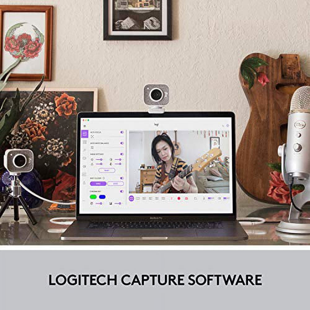 Logitech StreamCam 1080P HD Web Cam with Built-In Microphone, White