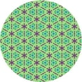 thumbnail image 1 of Ahgly Company Indoor Round Patterned Dull-Sea Green Area Rugs, 7' Round, 1 of 6