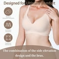 thumbnail image 4 of Qeldulk Jelly Bras for Women Seamless Deep V Bralette Wireless Bra Comfortable with Support and Lift no Underwire for Everyday Comfort S-3XL, 4 of 8