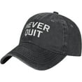 thumbnail image 1 of Never Quit Baseball Cap Golf Dad Hat Adjustable Unconstructed for Men Women, One Size-X-Large, 1 of 8