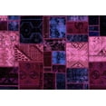 thumbnail image 1 of Ahgly Company Indoor Rectangle Patchwork Purple Transitional Area Rugs, 7' x 9', 1 of 4