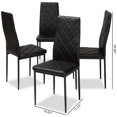 thumbnail image 5 of Baxton Studio Blaise Black Faux Leather Dining Chair (Set of 4), 5 of 5