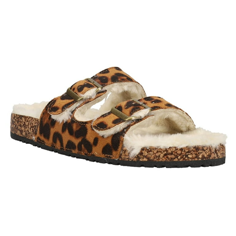 Leopard 2 strap sandals sale