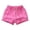 Hot Pink, variant on Birthday Party Denim Shorts for Kids, Ripped Design with Button Pocket, Cotton-Polyester Blend, Solid Color, Casual Fit, Machine Washable