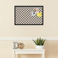thumbnail image 3 of PinPix ArtToFrames 26x16 Custom Cork Bulletin Board Argyle Brown   Poster Board Has a Fabric Style Canvas Finish, Framed in Satin Black (PinPix-631), 3 of 6
