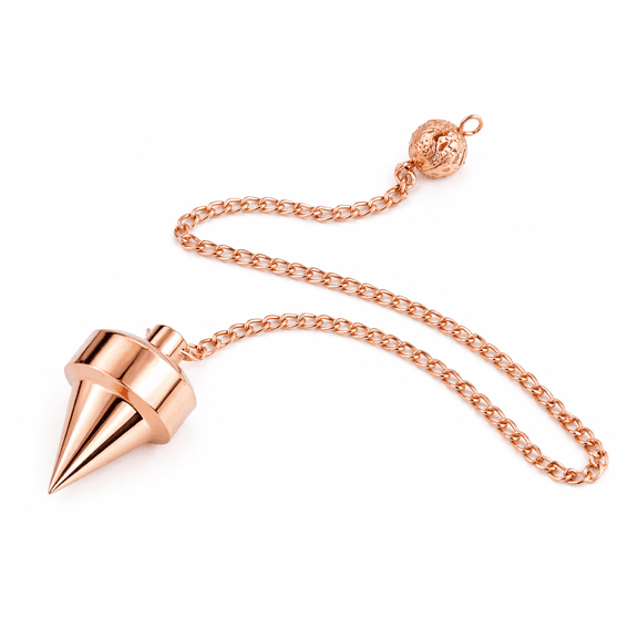Solid Pointed Cone Small Pendulum Copper Metal Well Balanced Divination Dowsing Meditation Pendulum