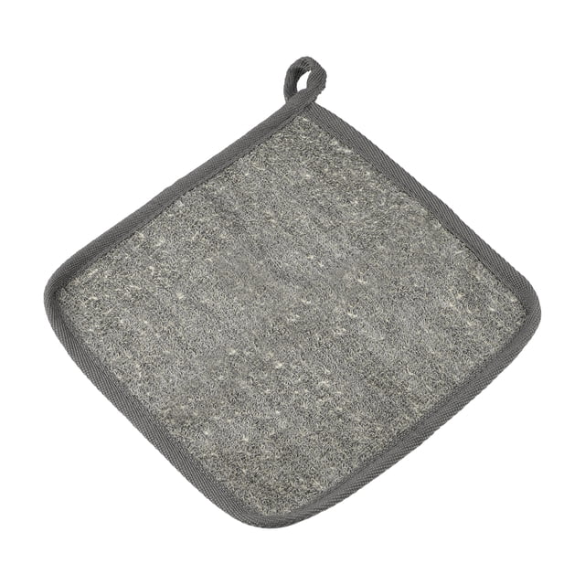Toalla de exfoliación de elasticidad 1 Pc para el cuerpo, esponja para la ducha 7.87"x7.87" gris