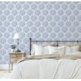 thumbnail image 3 of S4Sassy Floral Wallpaper - Asian Style Walls Covering, 25 x 120 Self-Adhesive Vinyl Wall Paper, Decorative Wallwrap, Easy DIY Wall Covering For Bedroom, Living Room, Living Spaces - Purple, 3 of 8