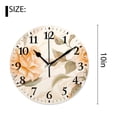 thumbnail image 2 of 10 Inch Wall Clock Battery Operated Silent Clock Decorative for Office, Kitchen, Outdoor, Living RoomWatercolor Iris Flower Painting Bright Yellow Colored Floral Beautiful, 2 of 4