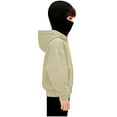 thumbnail image 6 of Bosanter Boys Balaclava Hoodie with Face Mask Kids Full Zip Up Ski Mask Jacket Wind Resistant Cardigan Outwear Tops, Beige 12-13Y, 6 of 6