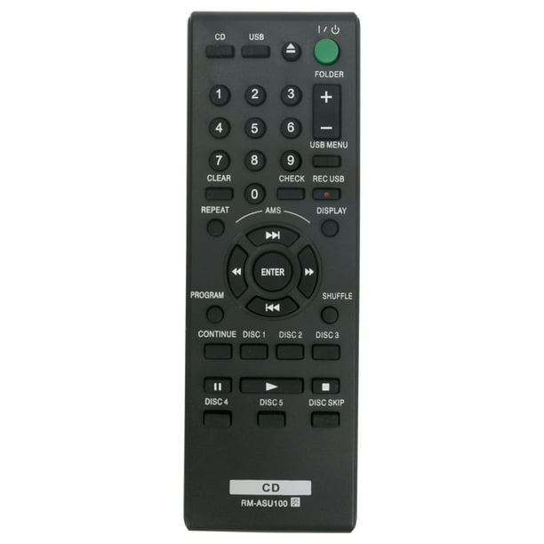 New Rm Asu100 Replaced Remote Control Fit For Sony 5 Disc Cd Changer Compact Disc Player Cdp Ce500 Cdpce500 Walmart Com Walmart Com