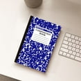 thumbnail image 4 of Composition Notebook, Wide Ruled Composition Book, Marble Composition Notebooks for Note Taking, 30 Sheets/60 Pages, Hard Cover, Sewn Binding, Classroom Must Haves, Office Supplies, Dark Blue, 4 of 9