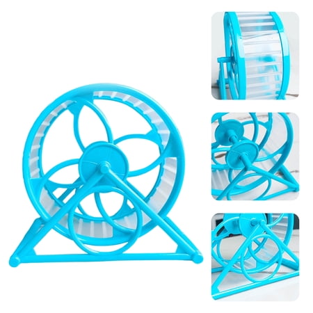 Low Noise Transparent Hamster Running Wheel, silent dual bearing Exercise Wheel for Hamster, Gerbil, Hedgehog, 21x22x10cm, easy to Clean