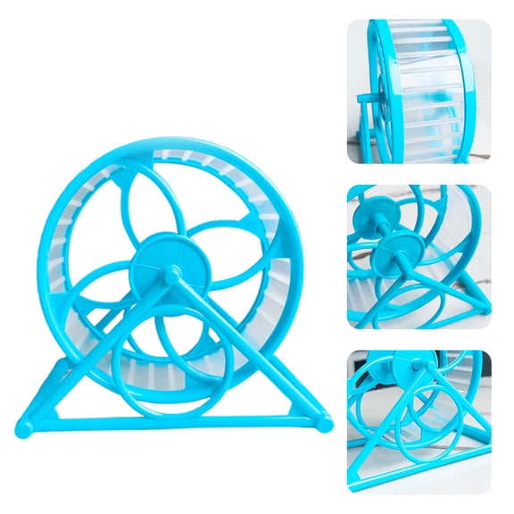 Low Noise Transparent Hamster Running Wheel, silent dual bearing Exercise Wheel for Hamster, Gerbil, Hedgehog, 21x22x10cm, easy to Clean