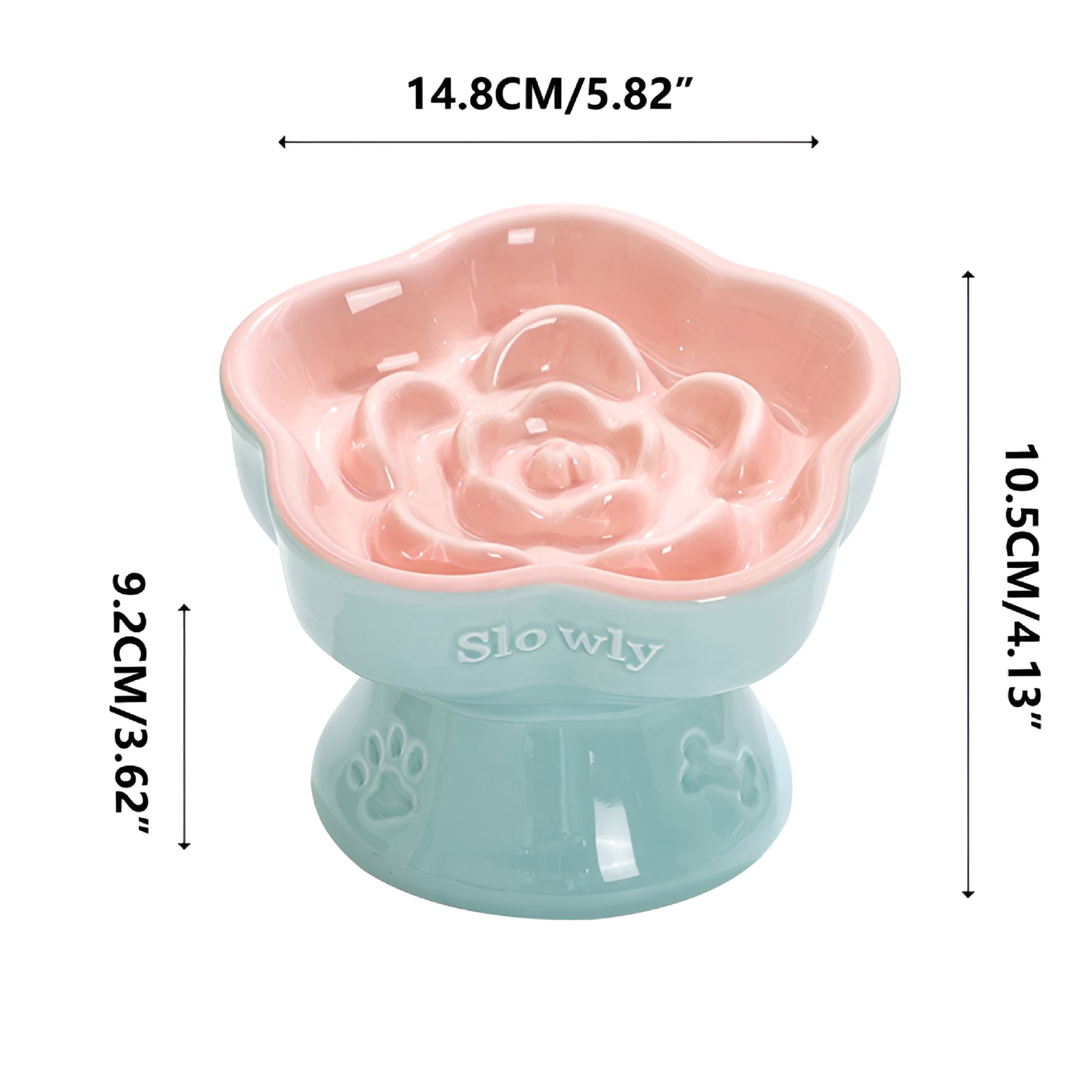 ACDANC 2026 New Slow Feeder Cats Bowl -Cat Slow Feeder Ceramic,Reduces Overeating & Gulping,Easy Clean,Food Grade Material,Versatile Use for Cats and Small Dogs