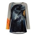 thumbnail image 4 of Costumes d'Halloween pour Femmes 2023 Col Rond T T-Shirts à Imprimé d'Halloween Manches Courtes T-Shirt Blouse Hauts Chemises pour Femmes Grande Taille en Liquidation, 4 of 5