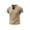 Beige #040, variant on Men's Casual Linen T Shirts V Neck Short Sleeve Washed Shirts Raw Edges Tops Summer Beach Vacation Yoga Tops, L