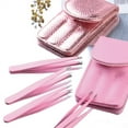 thumbnail image 3 of 4 per set rose gold Ingrown Hair Removal Tweezers Stainless Steel For men, women for eyebrow,ingrown hair Comes with tip protector, 3 of 5