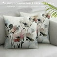 thumbnail image 3 of ARISTURING Flower Throw Pillow Covers Beige Flowers Pillow Cushion Cases, Modern Blossom Pillowcases, Decorative Pillow Cover for Sofa Couch Bedroom Living Room, 3 of 5