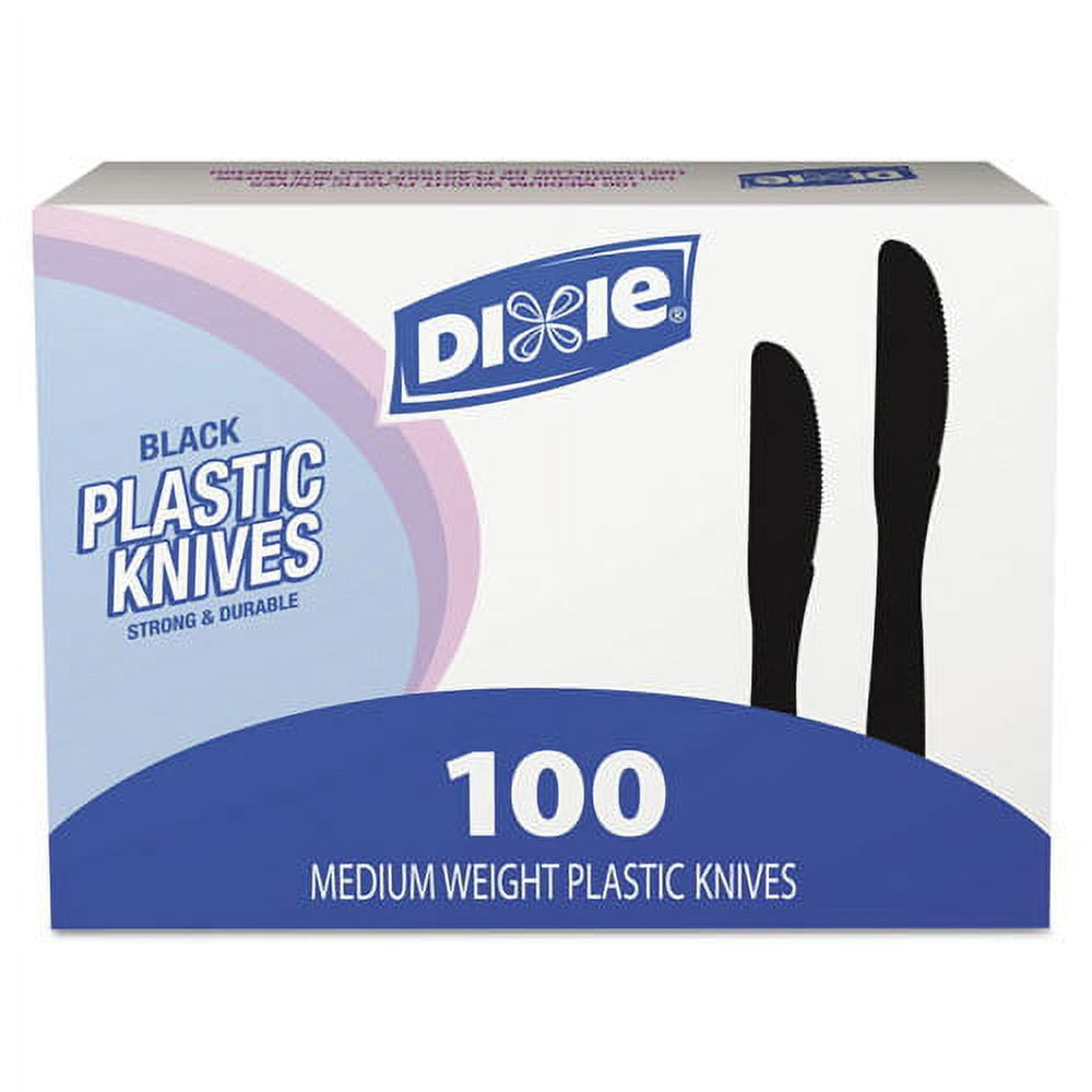 Karat PS Plastic Medium-Heavy Weight Knives Bulk Box, Black - 1,000 pcs