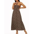thumbnail image 1 of Lovito Casual Floral Print Halter Slim Fit Maxi Dress, 1 of 5