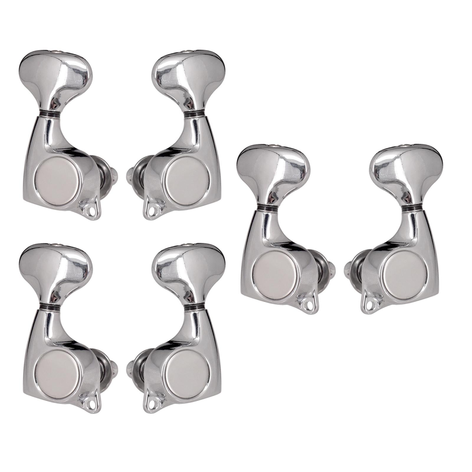 LeeQinersw 6x Silver Guitar Locking Tuners ,Convenient Precise Practical Durable 1:18 Ratio
