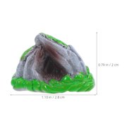 OUNONA Resin Imitation Moss Stone Grey Handmade Quality for Home and Office Decor 8Pcs