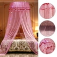 thumbnail image 4 of Red redonda de la cortina de la cama de la mosquitera del estilo de la princesa del dosel (rosa), 4 of 8