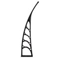 thumbnail image 2 of Door Window Rain Cover Eaves Black Holder Canopy Rain Awning, 2 of 9