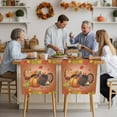 thumbnail image 4 of Thanksgiving Turkey Pumpkin Chair Covers Set of 6 Fall Maple Leaves Harvest Chair Back Covers Stretch Removable Washable Slipcovers Protector for Dining Room Kitchen Party Decor, 4 of 5
