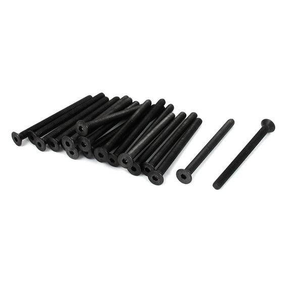 Unique Bargains M4 x 50mm Metric Hex Socket Alloy Steel  Countersunk Flat Head Screw Bolts Black (20-pack)