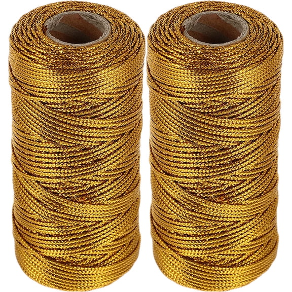 FOMIYES Golden Metallic Twine Pe Pet for Binding and Decorative Crafts