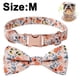 thumbnail image 1 of Collar de perro de niña de las flores personalizado para perras - Diseño floral grabado collares para mascotas con hebilla de oro personalizada Xemadio 221405-5, 1 of 9