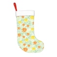 thumbnail image 2 of Salouo Tree Palms Lemon Print Christmas Stockings,Large Xmas Stocking Set of 1 Holiday and Farmhouse Stocking for Christmas Holiday Party Decoration(17.7*11 Inch), 2 of 7