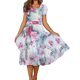 thumbnail image 1 of Vestido midi floral para mujer Vestido de cóctel de fiesta de noche de verano de talla grande para mujerpurple2XL, 1 of 4