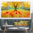 thumbnail image 1 of Beau Arbre Jaune d'Automne - Impression sur Toile Florale, 1 of 3