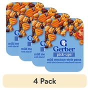 (4 pack) Gerber Stage 3 Baby Food, Mexican-Style Pasta, Pick-Ups, Baby Led Feeding 5.8 oz