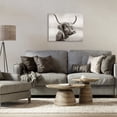 thumbnail image 3 of Stupell Industries Rustic Lodge Horned Highland Cow Gazing Canvas Art, 20 x 16, by Julia Frost, 3 of 8