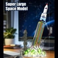 Light-Up Rocket Building Block Set, Detachable Space Rocket Building ...