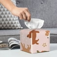 thumbnail image 6 of Yiaed Star Cute Dog Print Tissue Box Cover, PU Leather Decorative Organizer for Tabletop, Bathroom, Car, Office Creative Decorative, 6 of 7