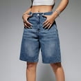 thumbnail image 5 of EMMIOL Women's Denim Shorts Mid-Low Waist Jean Shorts for Women,Y2K Vintage Summer Streetwear XS-XXXL, 5 of 9