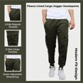 thumbnail image 3 of Men's Cargo Pocket Fleece Jogger Sweatpants (S-2XL), 3 of 5