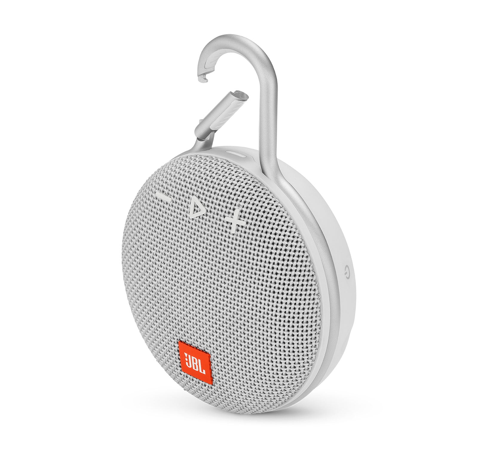 Open Box JBL Clip 3 Steel white Portable Bluetooth Speaker