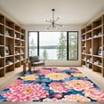 thumbnail image 2 of ODIKA 8'x10' Machine Washable Non-Slip Area Rug, Contemporary Pink High Traffic Rug with Pad, Pink, 1029336, 2 of 8