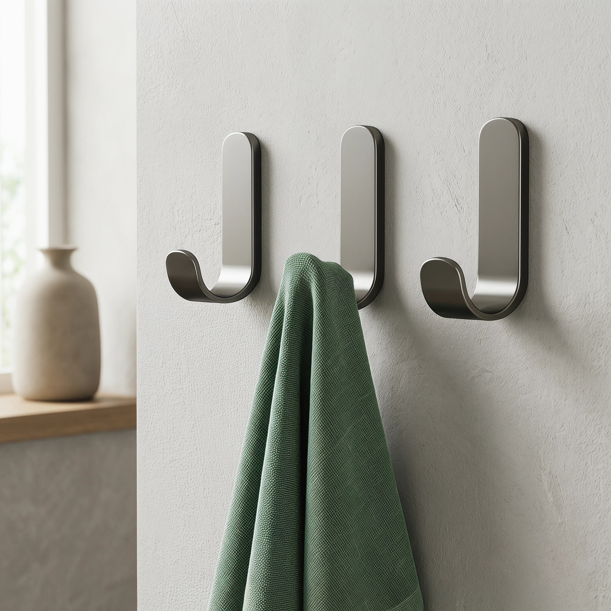 Unique Bargains 10Pcs Utility Hooks Metal Durable Wall Hooks Gray 2.6"